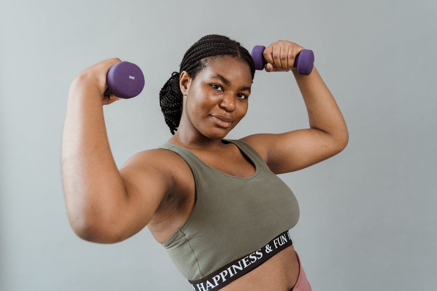 Women training in a modern gym